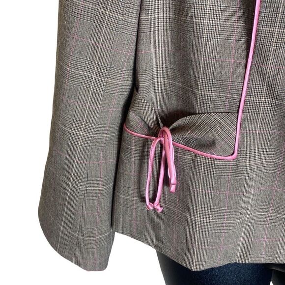 Rebecca Taylor plaid blazer jacket 10 feminine coquette girly academia preppy - Picture 2 of 6